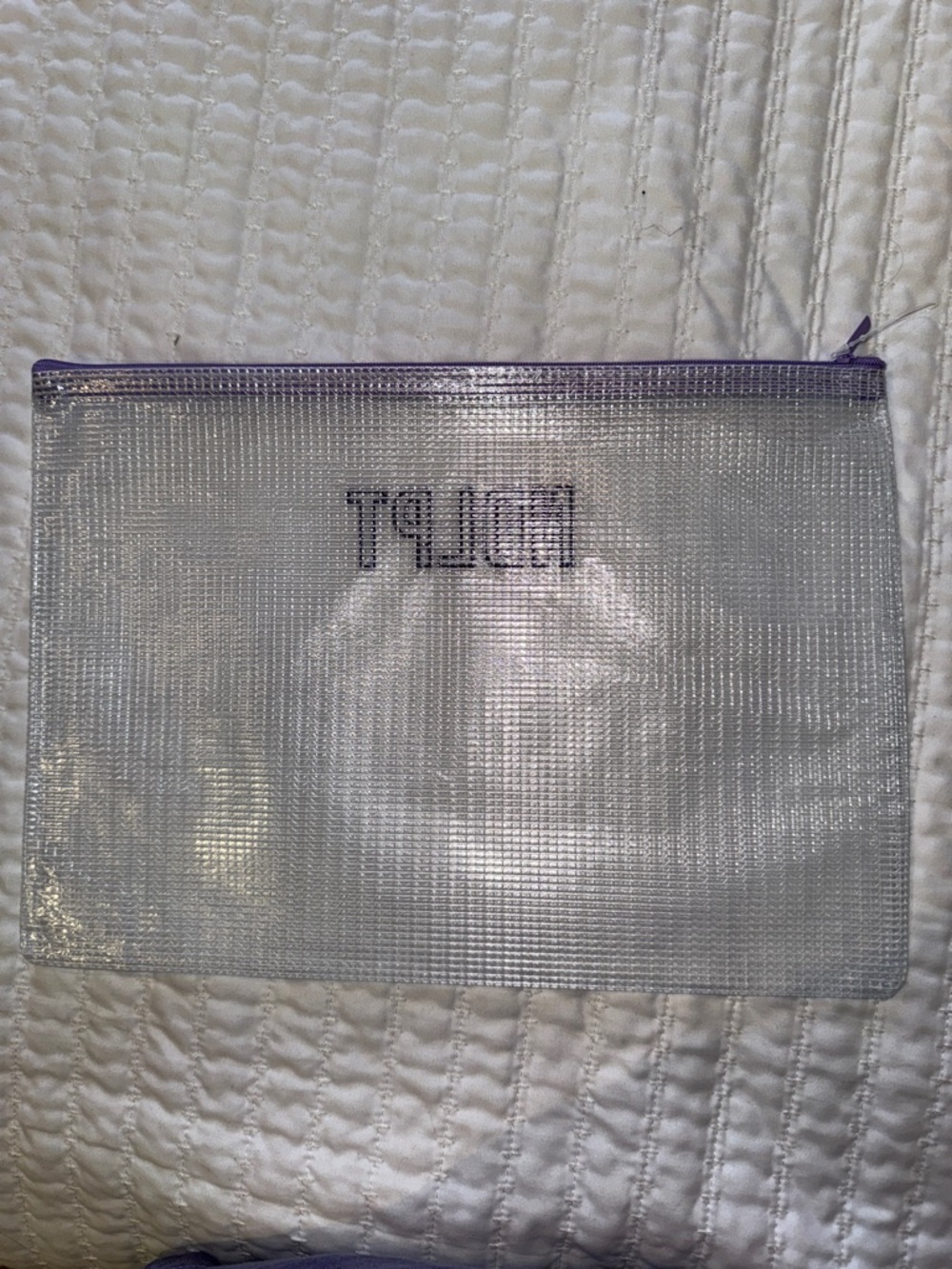 Clear Mesh Zip Pouch with NDLPT Logo - Picture 2 of 2